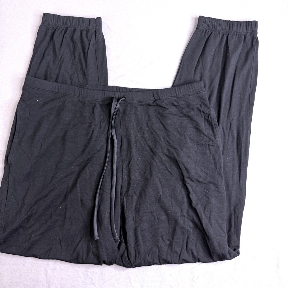 Victoria's Secret Black Modal Pajama Joggers Pockets Drawstring Medium